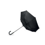 schwarz beschichtete Metallstange. Gebogener schwarzer gummierter ABS-Griff und grauer Knopf. Manuelles Schließen. Durchmesser: 102 cm. Lang. Mast: 58cm-Schwarz-8719941025592-1