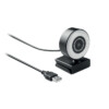 ABS 1080P HD-Webcam mit eingebautem Mikrofon und einstellbarem Ringlicht.-Schwarz-8719941055421