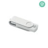 16 GB antibakterieller USB-Stick mit schützender Metallabdeckung. Drehen Sie die Abdeckung und schließen Sie sie an den USB-Anschluss an