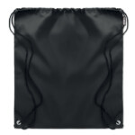 Stringbag aus RPET 190T mit PP-Strings. Umweltfreundliches Material aus recycelten Plastikflaschen.-Schwarz-8719941001893-1