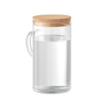 Karaffe aus Borosilikatglas mit Korkdeckel. Fassungsvermögen: 1 Liter.-Transparent-8719941053953-2