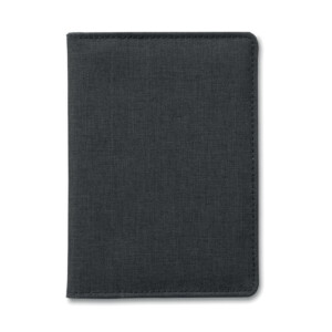 Geldbörse / Reisepasshalter mit RFID-Sicherheit aus zweifarbigem Polyester.-Schwarz-8719941030763
