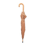 25-Zoll-Regenschirm aus automatisch öffnendem Kork mit Bambusstange und Griff aus Kiefernholz