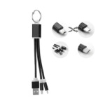Schlüsselanhänger mit Micro-USB 1A und Typ-C-Ladekabel.-Schwarz-8719941033559