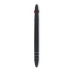 3-Farben-Kugelschreiber mit ABS-Stift. Rote