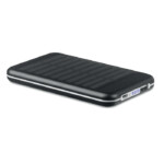 Externes 4000 mAh Aluminiumladegerät Die Solarladefunktion ist für Notsituationen konzipiert. Der Solarlademodus ist viel weniger effizient als das USB-Laden. nium und Solarladepanel. Smartphone-tauglich