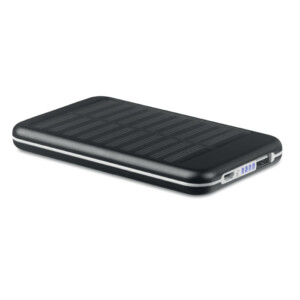 Externes 4000 mAh Aluminiumladegerät Die Solarladefunktion ist für Notsituationen konzipiert. Der Solarlademodus ist viel weniger effizient als das USB-Laden. nium und Solarladepanel. Smartphone-tauglich