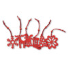 Set mit 6 roten Filz-Weihnachtsdekorationen zum Aufhängen. 6 verschiedene Muster: Baum