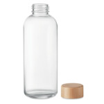 Glasflasche mit Bambusdeckel. Fassungsvermögen 650ml. Auslaufschutz.-Transparent-8719941055872-3