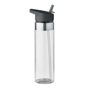 BPA-freie Trinkflasche aus Tritan¢ mit Edelstahldetails und zusammenklappbarem Mundstück. Fassungsvermögen 650ml. Nicht geeignet für kohlensäurehaltige Getränke. Anti-Leck.-Transparent-8719941032606