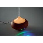 Aroma-Diffusor/Luftbefeuchter mit 7 farbwechselnden Stimmungslichtern mit Bambus-Effekt. Fassungsvermögen 170ml.-Braun-8719941042940-6