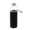Glasflasche mit Neoprenüberzug in 750 ml. Nicht geeignet für kohlensäurehaltige Getränke. Anti-Leck.-Schwarz-8719941057500