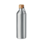 Einwandige Aluminiumflasche mit Bambusverschluss und Karabiner. Fassungsvermögen: 800 ml. Der Karabiner ist nicht zum Klettern geeignet.-Silber matt-8719941056763