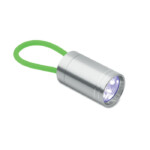 Aluminium-Taschenlampe mit 6 LEDs inklusive einem nachleuchtenden Schlüsselband. 2 CR2032-Batterien enthalten.-Grün-8719941003866-1