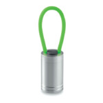 Aluminium-Taschenlampe mit 6 LEDs inklusive einem nachleuchtenden Schlüsselband. 2 CR2032-Batterien enthalten.-Grün-8719941003866