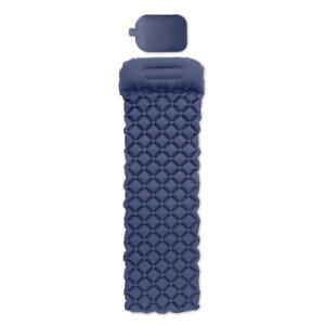 Ultraleichte aufblasbare Isomatte aus wasserabweisendem 40D-Nylon mit integriertem Kissen. Präsentiert in einem Beutel. Aufgeblasene Größe: 190x56cm. Inklusive Beutel zum Aufblasen der Matratze.-Blau-8719941054592