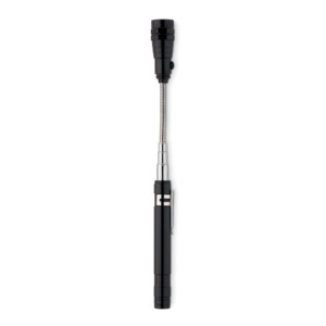 Ausziehbare Lampe aus Aluminium mit Magnet oben und seitlichem Clip. 4 LR44-Batterien enthalten. Maximale Länge 57 cm.-Schwarz-8719941006980-1