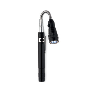 Ausziehbare Lampe aus Aluminium mit Magnet oben und seitlichem Clip. 4 LR44-Batterien enthalten. Maximale Länge 57 cm.-Schwarz-8719941006980-2