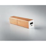 Powerbank 2200 mAh im Bambusetui. Geeignet für Smartphones