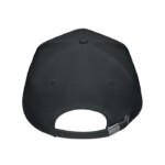 5-Panel-Baseballcap aus 100 % Hanfgewebe 370 g/m² mit Messingclip am verstellbaren Riemenverschluss. 5 genähte Ösen in passender Farbe. Größe 7 1/4.-Schwarz-8719941051720-3