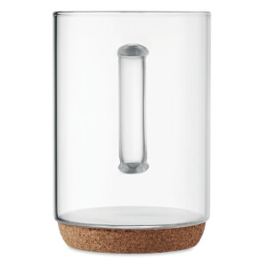 Becher aus Borosilikatglas mit Korkboden. Fassungsvermögen: 400 ml.-Transparent-8719941056527-3