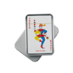 Klassische Spielkarten in silberner Blechdose. 54 Karten.-Silber matt-8719941019034-1
