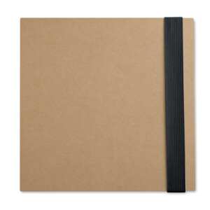 Kugelschreiber mit Papierkörper (blaue Tinte) und Notizblock.-Schwarz-8719941020580