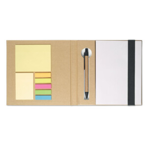 Recyceltes Notizbuch mit repositionierbaren Markern