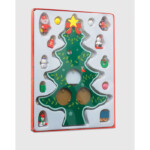 Weihnachtsbaum aus Holz mit 12 kleinen Dekorationen zum Aufhängen. Lieferung im Karton mit transparentem Deckel.-Grün-8719941012424-2