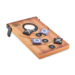 Doppelseitiges Sandsack-Wurfspiel und Nullen-Kreuz-Spiel. Inklusive MDF-Platte und 8 Wurfsäcken.-Holz-8719941055889-5