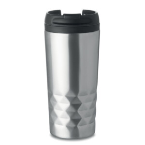 Doppelwandiger Reisebecher aus Edelstahl. Innenausstattung aus PP. Fassungsvermögen 280ml.-Silber matt-8719941003453-1
