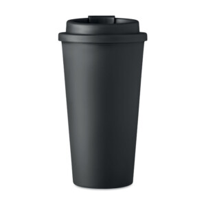 Doppelwandiger PP-Becher. Fassungsvermögen: 475 ml.-Schwarz-8719941053236-1