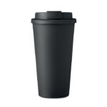 Doppelwandiger PP-Becher. Fassungsvermögen: 475 ml.-Schwarz-8719941053236-3