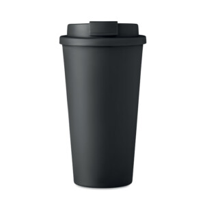 Doppelwandiger PP-Becher. Fassungsvermögen: 475 ml.-Schwarz-8719941053236-3