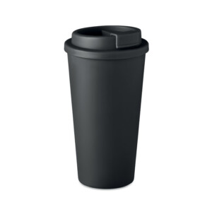 Doppelwandiger PP-Becher. Fassungsvermögen: 475 ml.-Schwarz-8719941053236