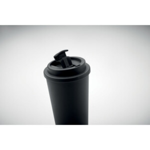 Doppelwandiger PP-Becher. Fassungsvermögen: 475 ml.-Schwarz-8719941053236-6