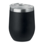 Doppelwandiges Edelstahlglas. Fassungsvermögen: 300 ml-Schwarz-8719941040397-1
