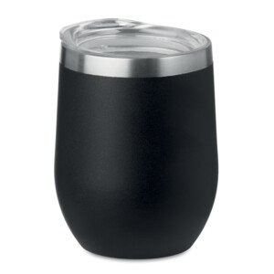 Doppelwandiges Edelstahlglas. Fassungsvermögen: 300 ml-Schwarz-8719941040397-1