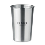 Becher aus Edelstahl. Fassungsvermögen: 350 ml.-Silber matt-8719941054974-5