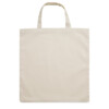Einkaufstasche aus Baumwolle mit kurzen Henkeln. 140gr/m². Produziert nach einem zertifizierten Standard für die Verwendung von Schadstoffen in Textilien.-Beige-8719941046849