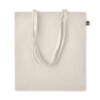 Einkaufstasche mit langen Henkeln aus Bio-Baumwolle. 140 g/m². Produziert nach einem zertifizierten Standard für die Verwendung von Schadstoffen in Textilien.-Beige-8719941052420