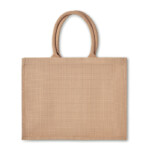 Laminierte Jute-Einkaufstasche mit verstärkten Baumwollgriffen.-Beige-8719941028777-1