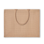 Laminierte Jute-Einkaufstasche mit verstärkten Baumwollgriffen.-Beige-8719941028777-2