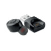 Einzigartiges kabelloses 5.0-Headset mit integriertem Mikrofon. Wiederaufladbarer 50-mAh-Li-Ion-Akku. Spielzeit ca. 4 Stunden. Präsentiert in einem PU/EVA-Beutel.-Schwarz-8719941044647