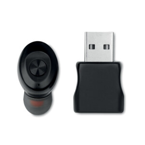 Einzigartiges kabelloses 5.0-Headset mit integriertem Mikrofon. Wiederaufladbarer 50-mAh-Li-Ion-Akku. Spielzeit ca. 4 Stunden. Präsentiert in einem PU/EVA-Beutel.-Schwarz-8719941044647-3