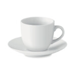 Tasse und Untertasse aus Porzellan. Fassungsvermögen: 80 ml.-Weiß-8719941037557