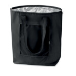 Faltbare Kühltasche. Ideal für Milchprodukte. Aluminium-Innenausstattung 210T Polyester. Isoliermaterial: Aluminiumfolie. Fassungsvermögen 13L.-Schwarz-8719941038967