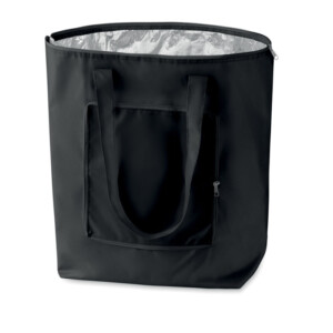 Faltbare Kühltasche. Ideal für Milchprodukte. Aluminium-Innenausstattung 210T Polyester. Isoliermaterial: Aluminiumfolie. Fassungsvermögen 13L.-Schwarz-8719941038967