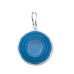 Faltbarer Silikonbecher mit integriertem Tablettenspender und Karabiner.-Blau-8719941031791-2