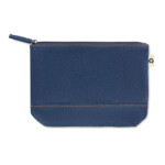 Kosmetiktasche aus 50 % Denim und 50 % recycelter Baumwolle mit Reißverschluss. 250 g/m².-Blau-8719941055810-2